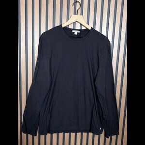 James Perse T Shirt 3 / Large Mens Black Long Sleeve Crewneck Casual Tee